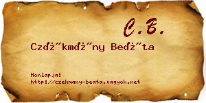 Czékmány Beáta névjegykártya